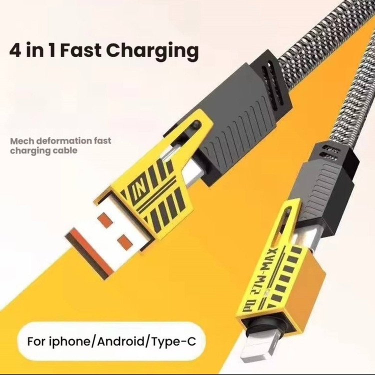 کابل تبدیل USB/USB-C به لایتنینگ/USB-C مدل PD 27W-MAX طول 1.2 متر