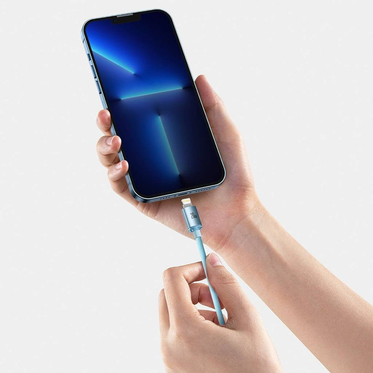 کابل USB-C به لایتنینگ باسئوس مدل Crystal Shine Series 20W طول 1.2 متر