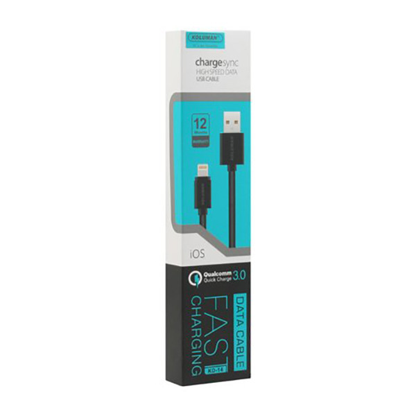 کابل تبدیل USB به لایتنینگ کلومن مدل KD14 طول 1 متر