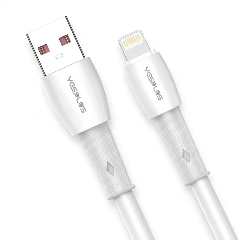 کابل تبدیل USB به لایتنینگ یس پلاس مدل FAST CHARGING SILICON طول 1 متر