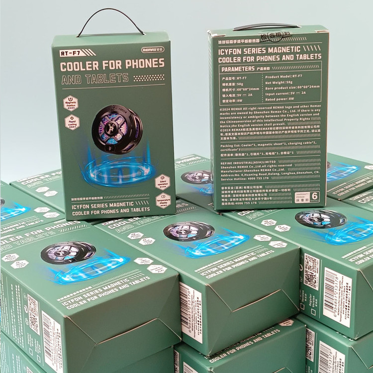خنک کننده گوشی موبایل ریمکس مدل Magnetic Cooler With Temperature display RT-F7i