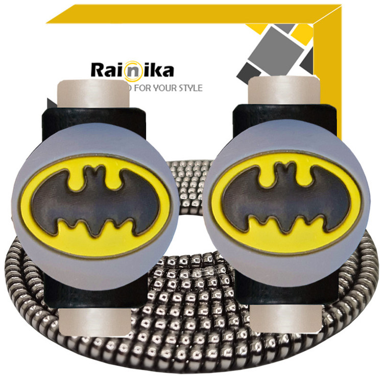 محافظ کابل شارژر و هندزفری رینیکا مدل Batman AAA 03 مجموعه 3 عددی