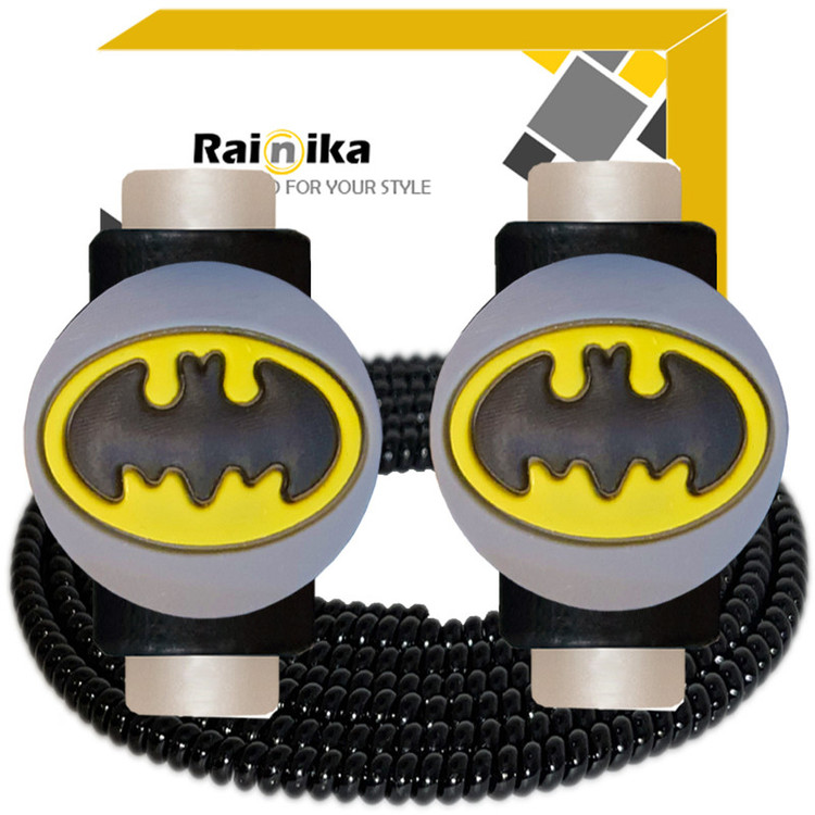 محافظ کابل شارژر و هندزفری رینیکا مدل Batman AAA 03 مجموعه 3 عددی