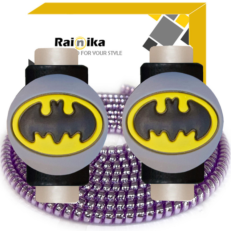 محافظ کابل شارژر و هندزفری رینیکا مدل Batman AAA 03 مجموعه 3 عددی