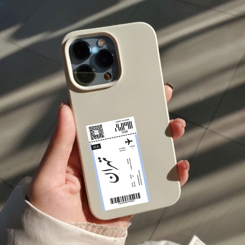 استیکر تزئینی موبایل و تبلت لولو مدل بلیط هواپیما به تهران Boarding Pass Tehran کد 754