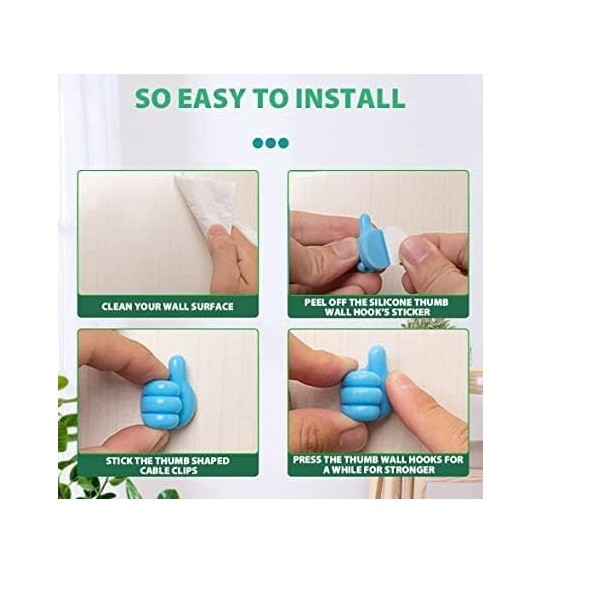 نگهدارنده کابل ولگا طرح دست مدل VOL-THUMB بسته 4 عددی