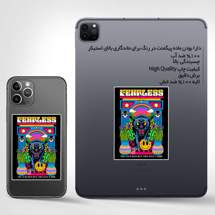 استیکر تزئینی موبایل و تبلت ماسا دیزاین مدل SM00045 پلنگ