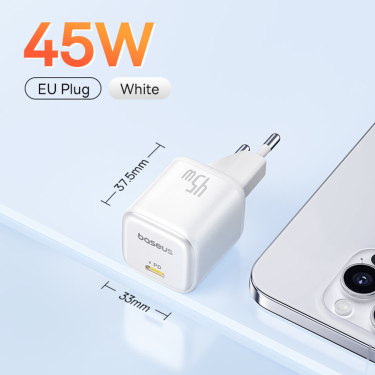شارژر دیواری 45 وات بیسوس مدل PicoGo 45W