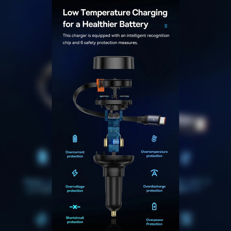 شارژر فندکی 60 وات بیسوس مدل CCTXP-UC