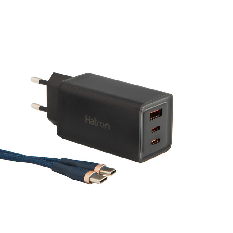 شارژر دیواری 65 وات هترون مدل HWC 3651 PQ GaN