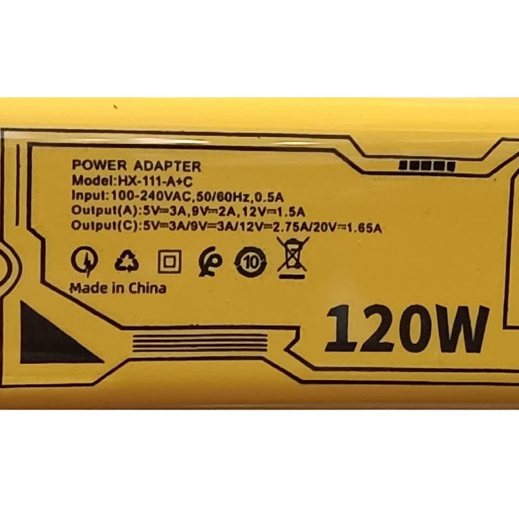 شارژر دیواری 120 وات مدل HX111-A+C به همراه کابل تبدیل USB / USB-C به لایتنینگ / USB-C