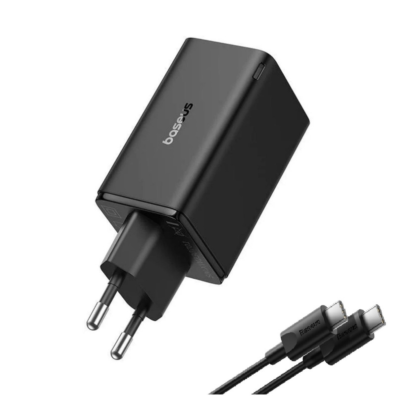 شارژر دیواری 65 وات بیسوس مدل GAN6 PRO 65W به همراه کابل USB-C