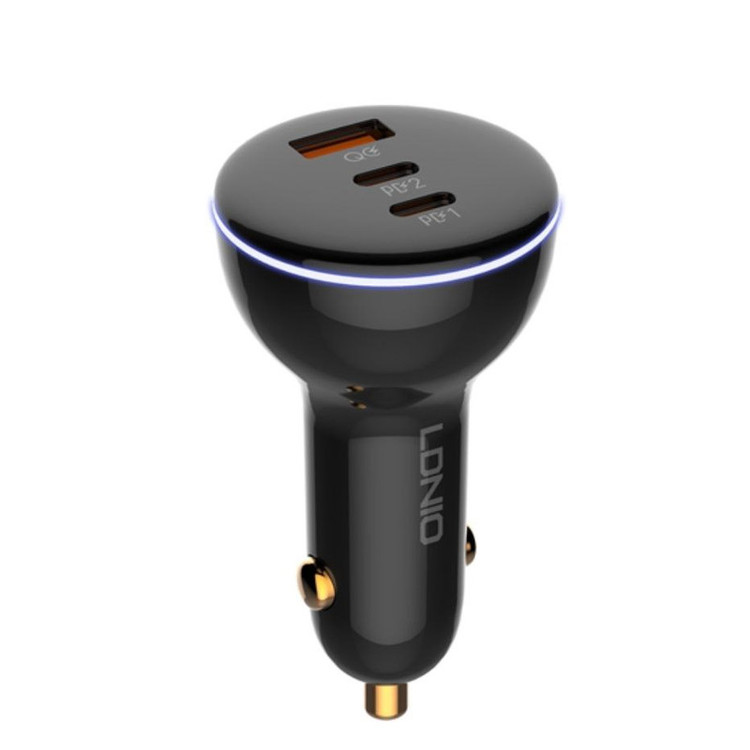 شارژر فندکی 160 وات الدینیو مدل C102 به همراه کابل usb-C