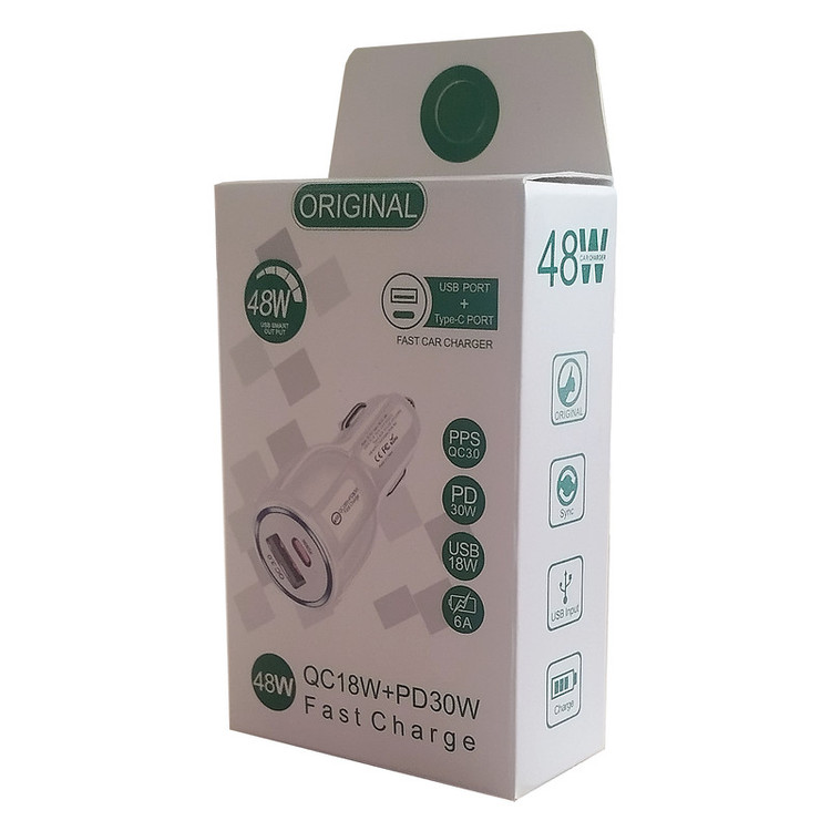 شارژر فندکی 48 وات دو پورت مدل Fast TE-P32