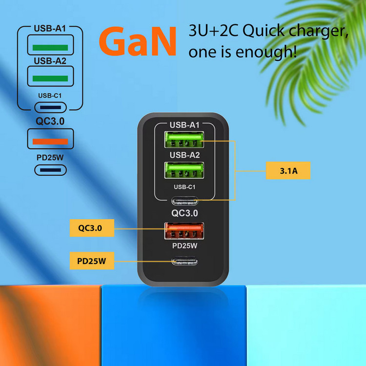 شارژر دیواری 65 وات هارمن مدل ADC-GAN002