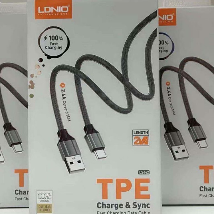 کابل تبدیل USB به USB-C الدینیو مدل LS442 طول 2متر