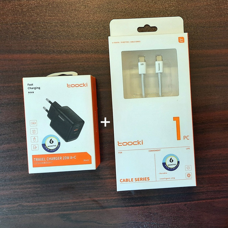 شارژر دیواری 20 وات توکی دو پورت مدل JT-P20F به همراه کابل USB-C