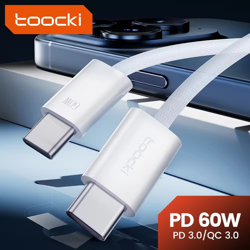 شارژر دیواری 20 وات توکی دو پورت مدل JT-P20F به همراه کابل USB-C