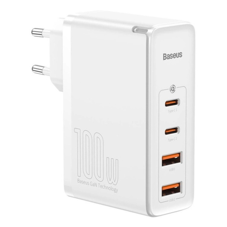 شارژر دیواری 100 وات 4 پورت بیسوس مدل GaN2 Pro به همراه کابل USB-C