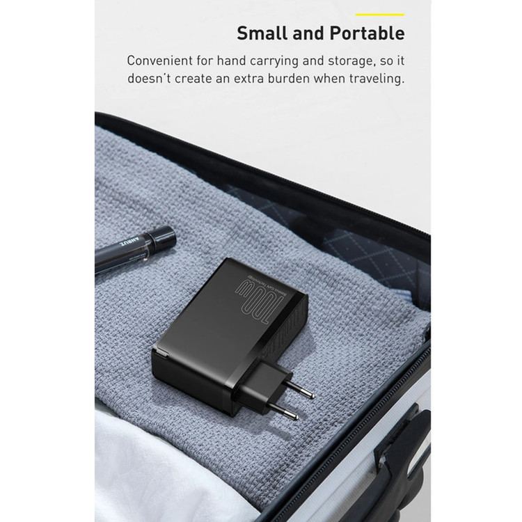 شارژر دیواری 100 وات 4 پورت بیسوس مدل GaN2 Pro به همراه کابل USB-C