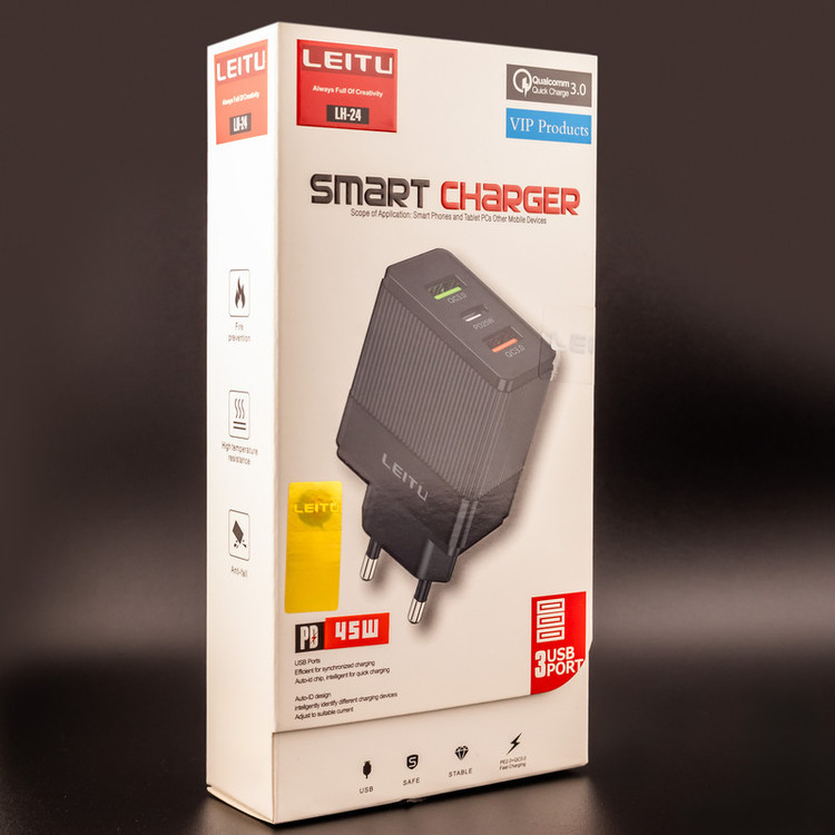 شارژر دیواری 45 وات لیتو مدل LH-24 به همراه کابل تبدیل micro USB