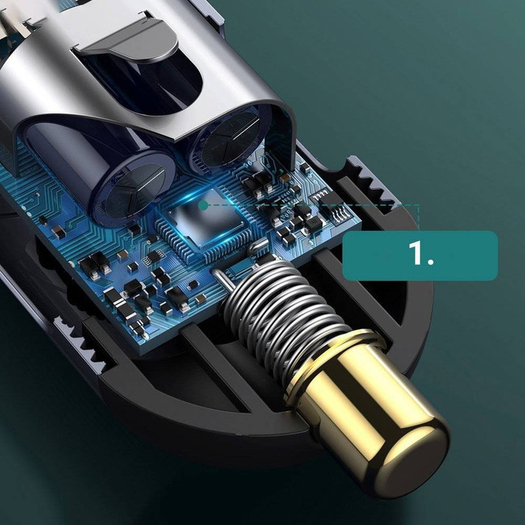 شارژر فندکی باسئوس مدل CCBT-B0G 120W