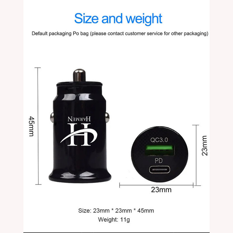شارژر فندکی 35 وات هارمن مدل HR-QC3PDUSB900