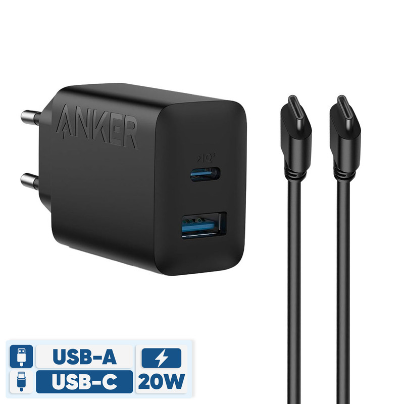 شارژر دیواری 20 وات انکر مدل B2348 به همراه کابل USB-C به طول 1.5 متر