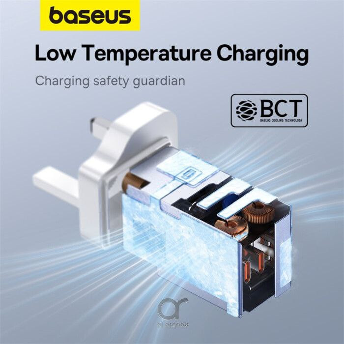 شارژر دیواری 65 وات بیسوس مدل CCGAN65UK به همراه کابل USB-C