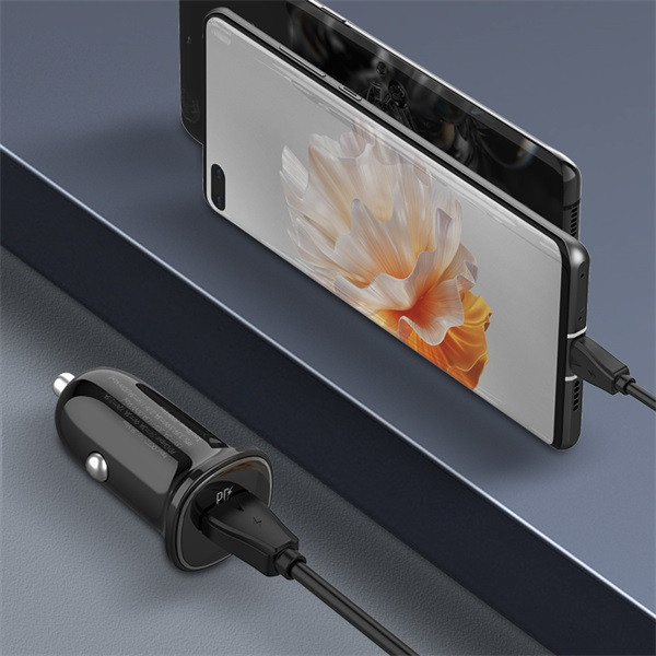 شارژر فندکی 30 وات الدینیو مدل LD-C106 به همراه کابل تبدیل USB-C