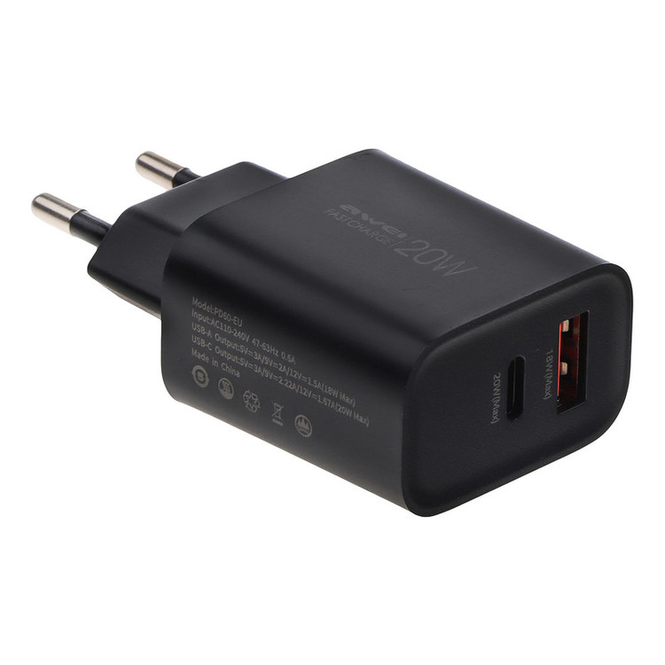 شارژر دیواری 20 وات اوی مدل PD60-EU