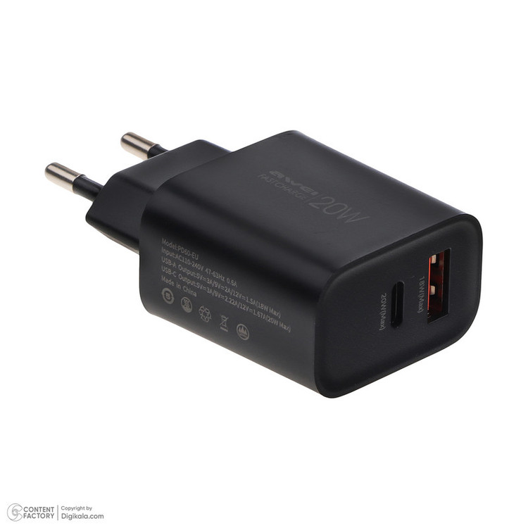 شارژر دیواری 20 وات اوی مدل PD60-EU