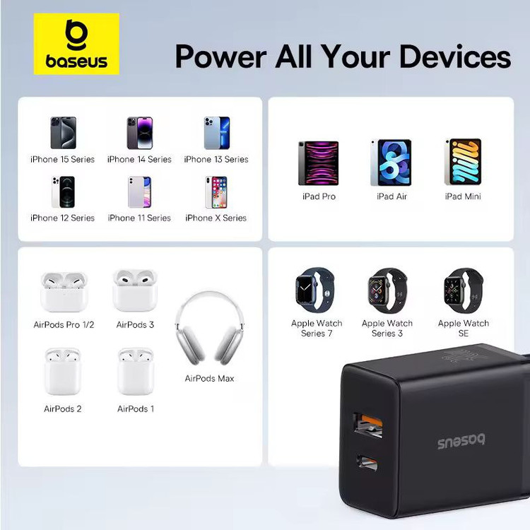 شارژر دیواری 30 وات بیسوس مدل Cube 30W CCXFK30UE