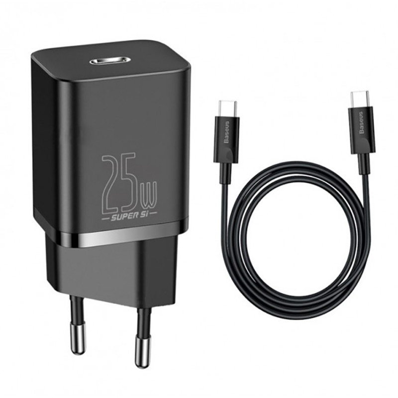 شارژر دیواری باسئوس مدل Super SI tzccsup-l01 به همراه کابل USB-C