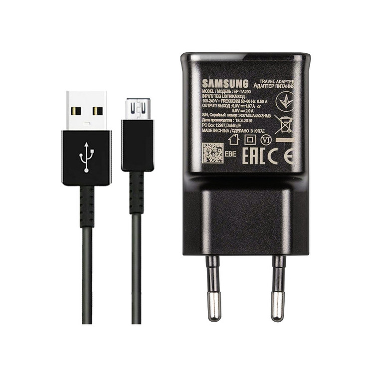شارژر دیواری مدل EP-TA200 به همراه کابل تبدیل microUSB
