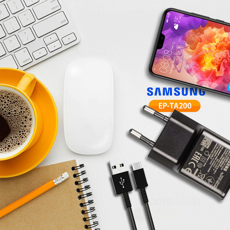 شارژر دیواری مدل EP-TA200 به همراه کابل تبدیل microUSB