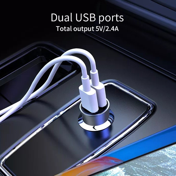 شارژر فندکی 15 وات هارمن مدل HR-CL1200 به همراه کابل تبدیل USB به MICROUSB/USB-C/LIGHTNING