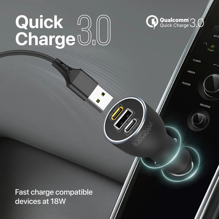 شارژر فندکی 120 وات پرومیت مدل POWERDRIVE-120