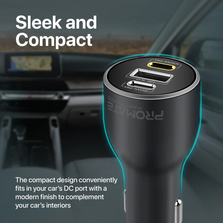 شارژر فندکی 120 وات پرومیت مدل POWERDRIVE-120