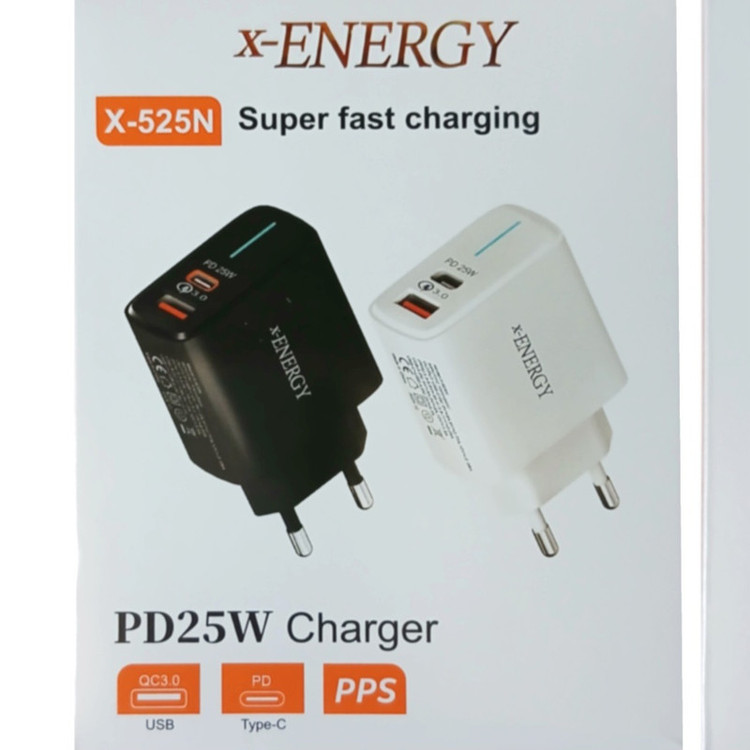 شارژر دیواری 25 وات 2 پورت ایکس-انرژی مدل X-525N