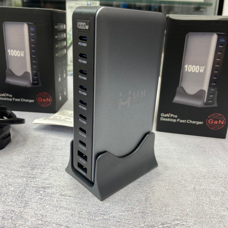 شارژر رومیزی 140 وات 10 پورت مدل MH_1000W