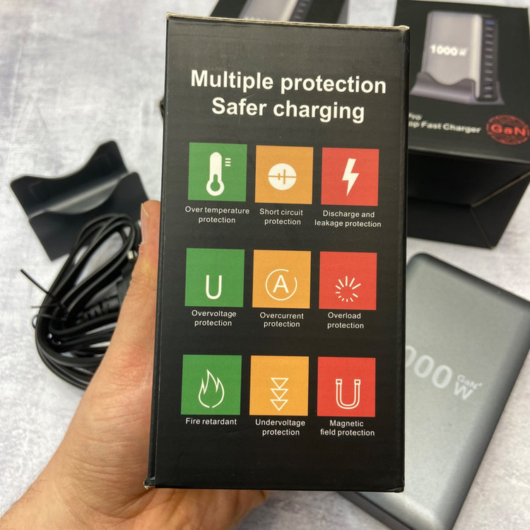 شارژر رومیزی 140 وات 10 پورت مدل MH_1000W