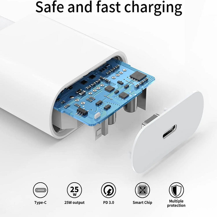 شارژر دیواری ۲۰ وات مدل A2347EU به همراه کابل لایتنینگ