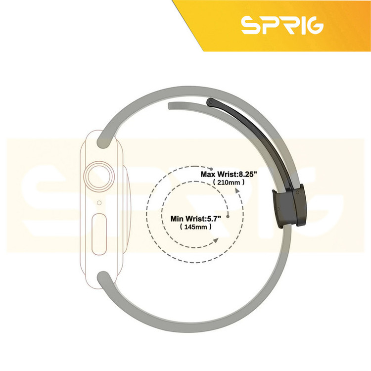 بند اسپریگ مدل Magnetic silicon مناسب برای اپل واچ سری 1/2/3/4/5/6/7/8/SE/ULTRA سایز 42/44/45/49 میلی متری