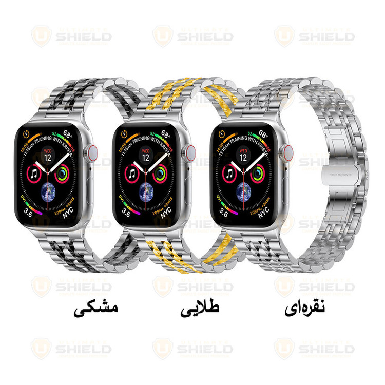 بند آلتیمیت شیلد مدل 7Bead SLV 2C مناسب برای اپل واچ 38/40/41 میلی متری سری Se/1/2/3/4/5/6/7/8/9
