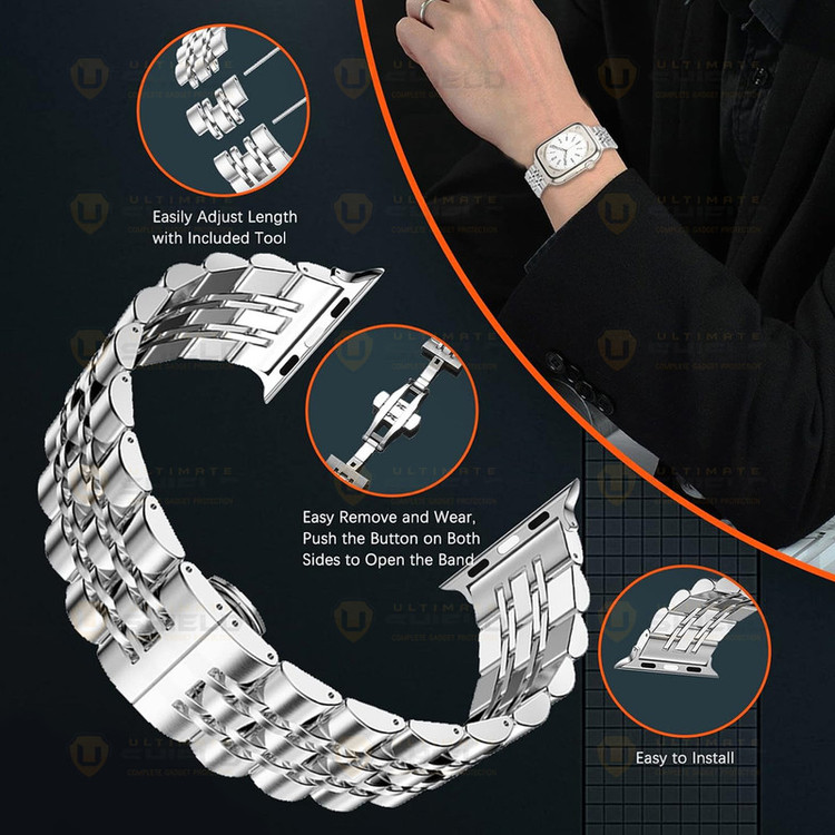 بند آلتیمیت شیلد مدل 7Bead SLV 2C مناسب برای اپل واچ 38/40/41 میلی متری سری Se/1/2/3/4/5/6/7/8/9