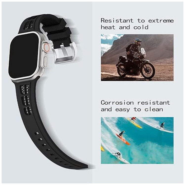 بند مسیر مدل Silicone SGK Breathable مناسب برای اپل واچ سری 1/2/3/4/5/6/7/8/9/SE/ULTRA/ULTRA 2 سایز 42/44/45/49 میلی متری
