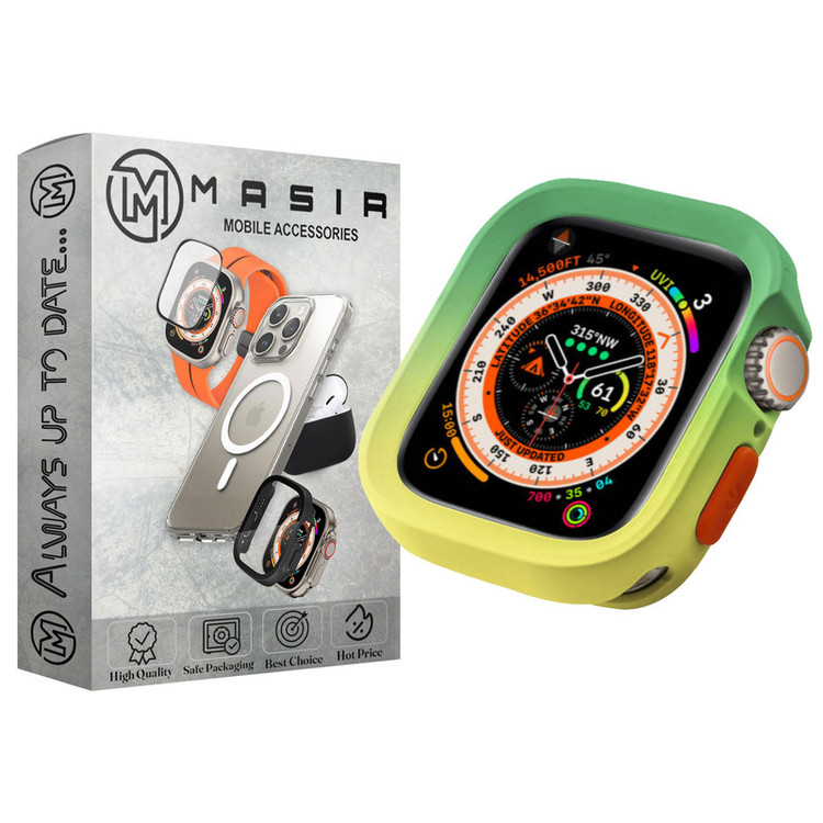 کاور مسیر مدل AMIZEE Silicone Dual Color مناسب برای اپل واچ Ultra 49mm / Ultra 2 49mm