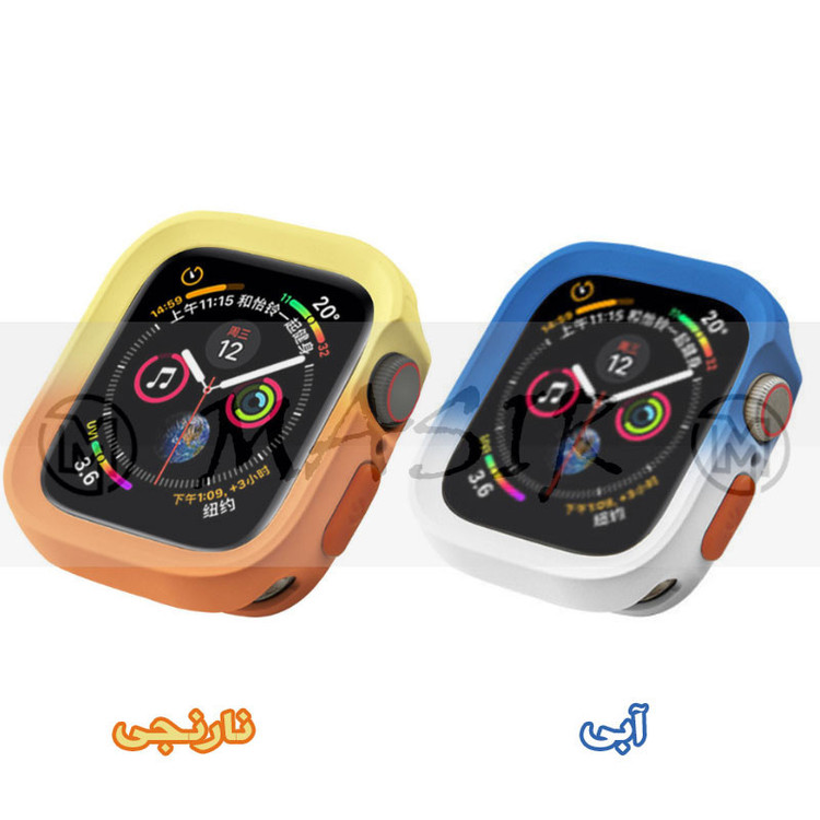 کاور مسیر مدل AMIZEE Silicone Dual Color مناسب برای اپل واچ Ultra 49mm / Ultra 2 49mm