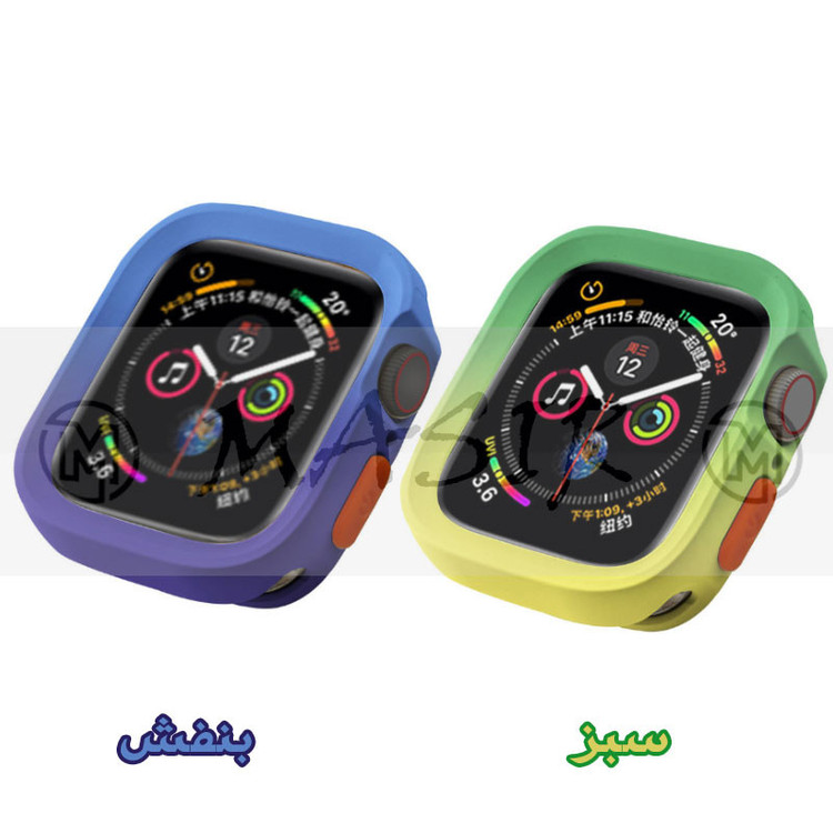 کاور مسیر مدل AMIZEE Silicone Dual Color مناسب برای اپل واچ Ultra 49mm / Ultra 2 49mm